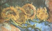 Vincent Van Gogh Four Cut Sunflowers (nn04) Spain oil painting artist